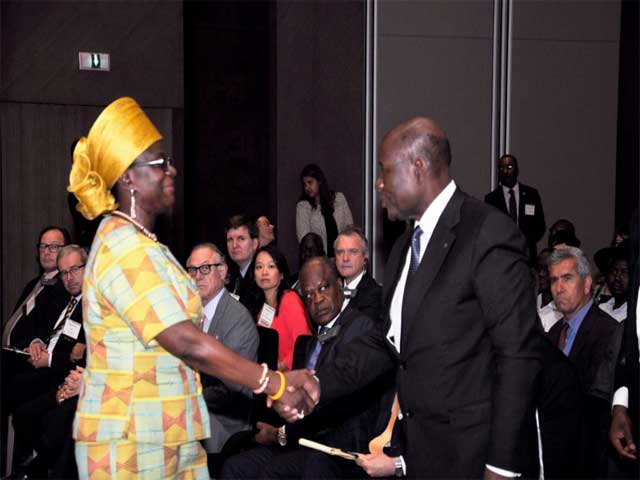 27/10/16 Ouverture  Abidjan de la 28e Runion de Partenariat et du Salon de la durabilit du cacao